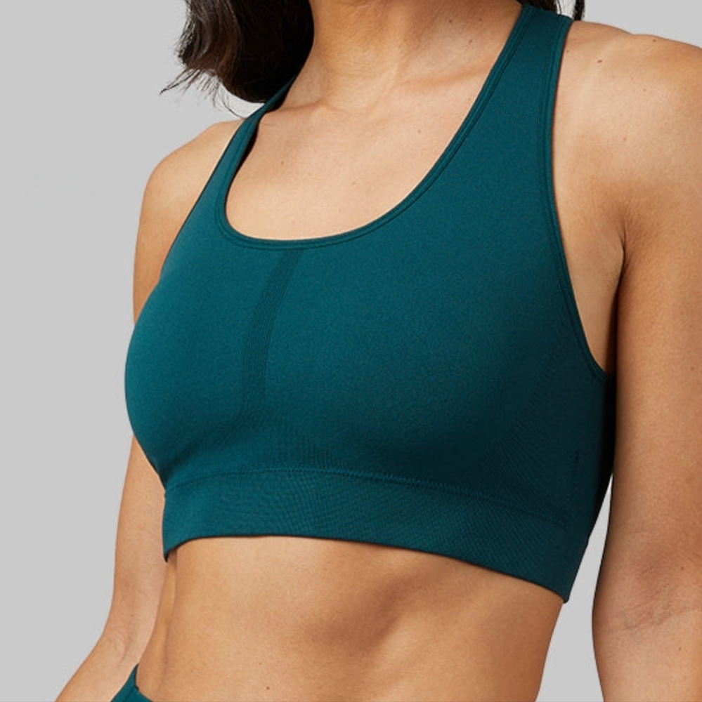 32 degrees racer back sports bra midnight green